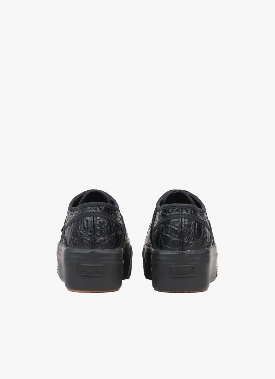 Superga platform sneakers in calfskin
 ALAÏA BLACK SUPERGA PLATFORM SNEAKERS IN CALFSKIN